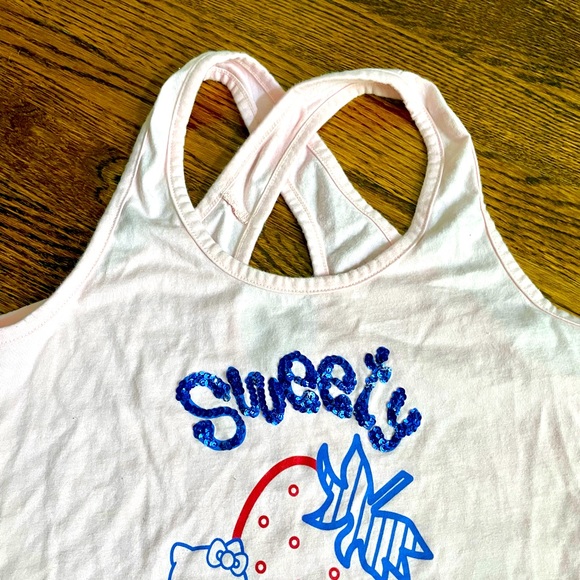 Ki-La-Ra Hello Kitty Racerback Light Pink Tank Top (M but fits S) - Picture 2 of 6